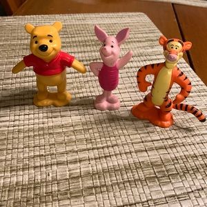 Pooh, Piglet and Tiger character figures